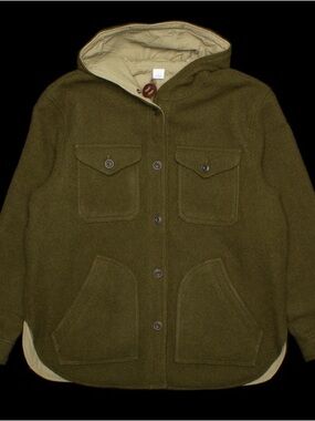 Filson Snohomish Olive Hooded Wool Jacket Sz S Like New Condition!